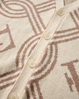 Monogram Knitted Creme Cardigan