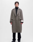 Structured Overcoat Brushed Brown