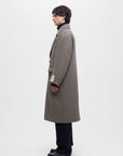 Structured Overcoat Brushed Brown
