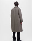 Structured Overcoat Brushed Brown
