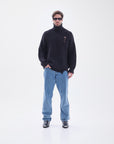 Destroyed Black Turtleneck