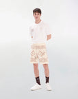 Monogram Knitted Creme Shorts
