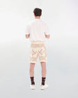 Monogram Knitted Creme Shorts