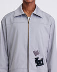 Patched Workwear Gray Jacket
