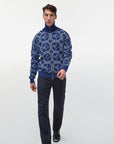 Monogram Knitted Jacket Blue