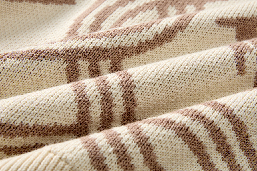Monogram Knitted Creme Cardigan