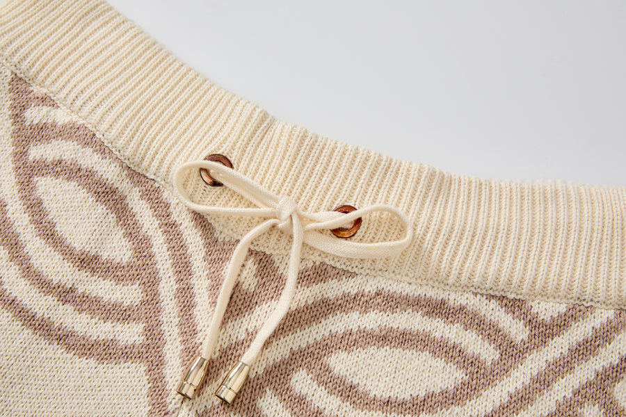 Monogram Knitted Creme Shorts