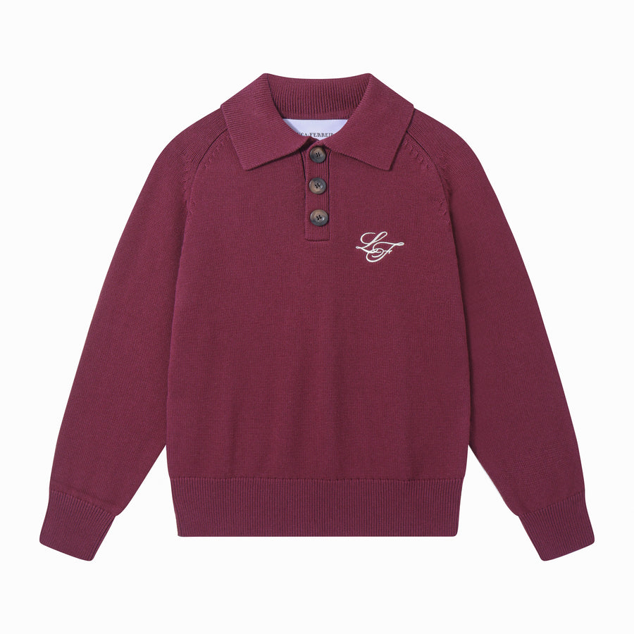 80's Mulberry Knitted Poloshirt