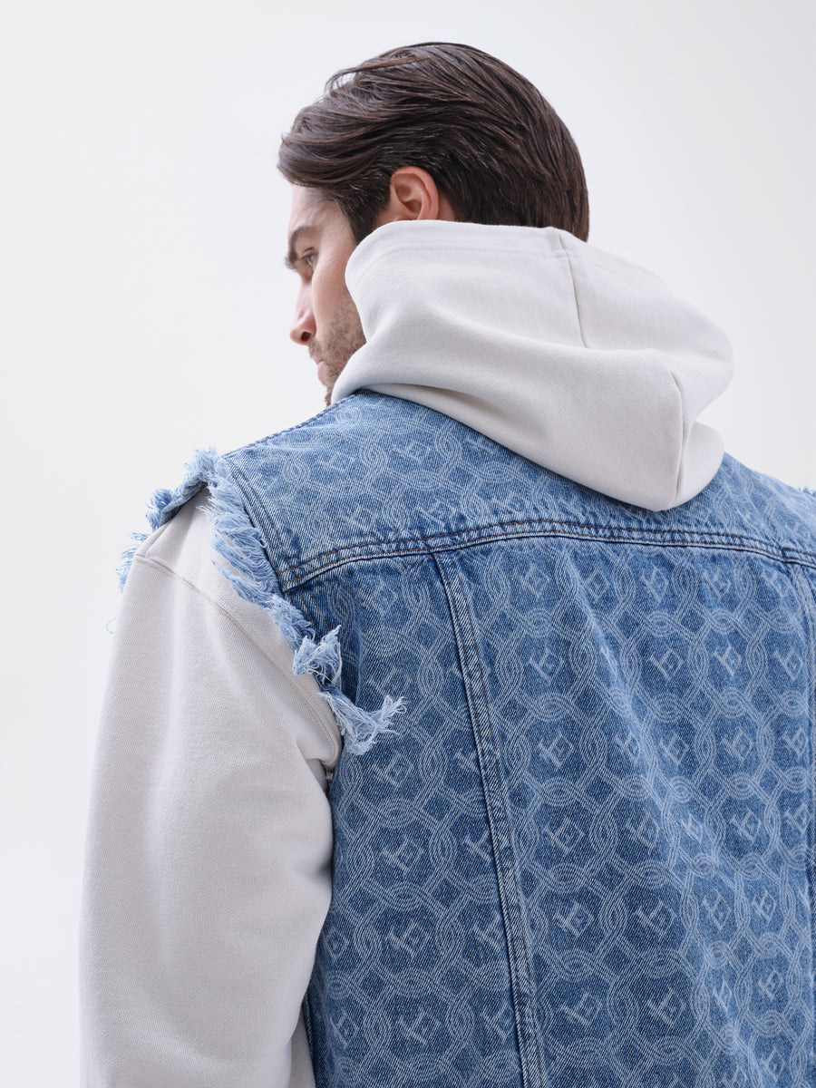Acid Washed Denim Vest