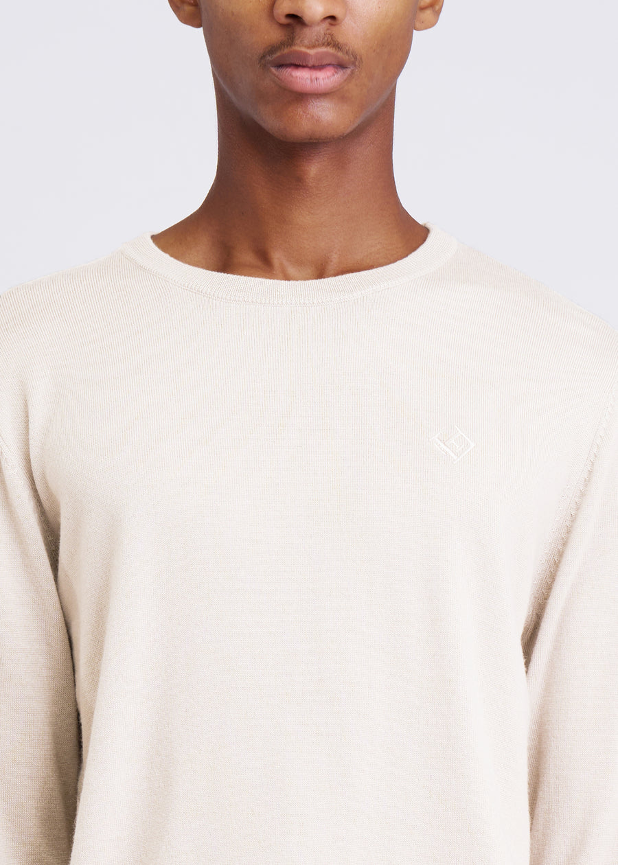 Fine Merino Creme Crewneck