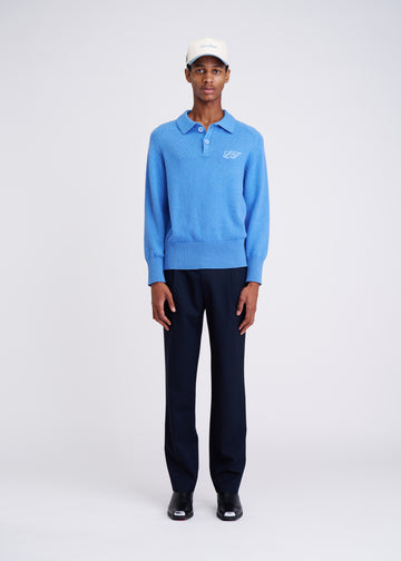 80's Longsleeve Knitted Poloshirt