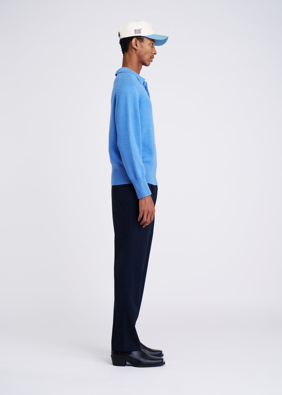 80's Longsleeve Knitted Poloshirt