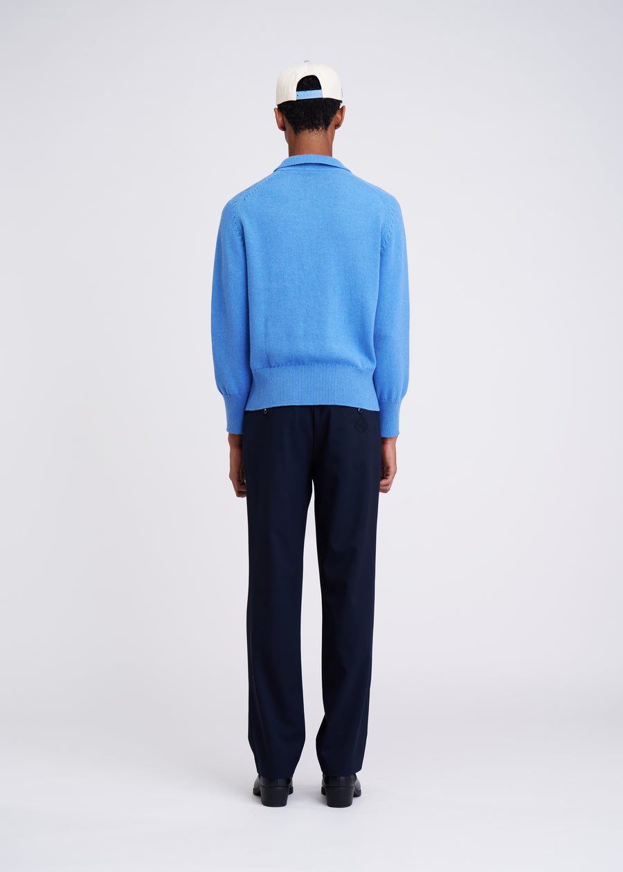 80's Longsleeve Knitted Poloshirt