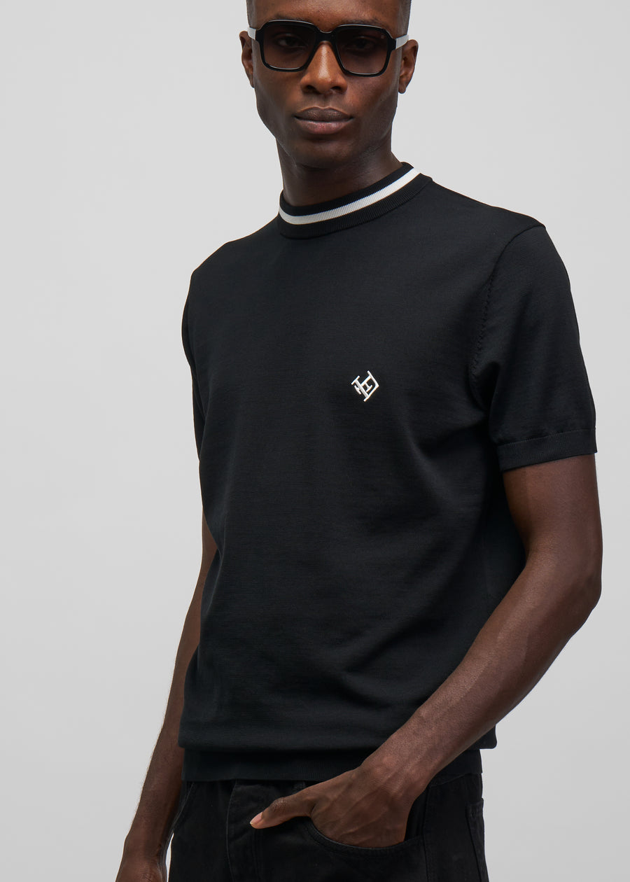 LF Logo Black Knit Tshirt
