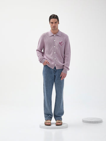 Lilac Knitted Overshirt