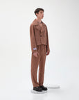 Brown Pleated Pants
